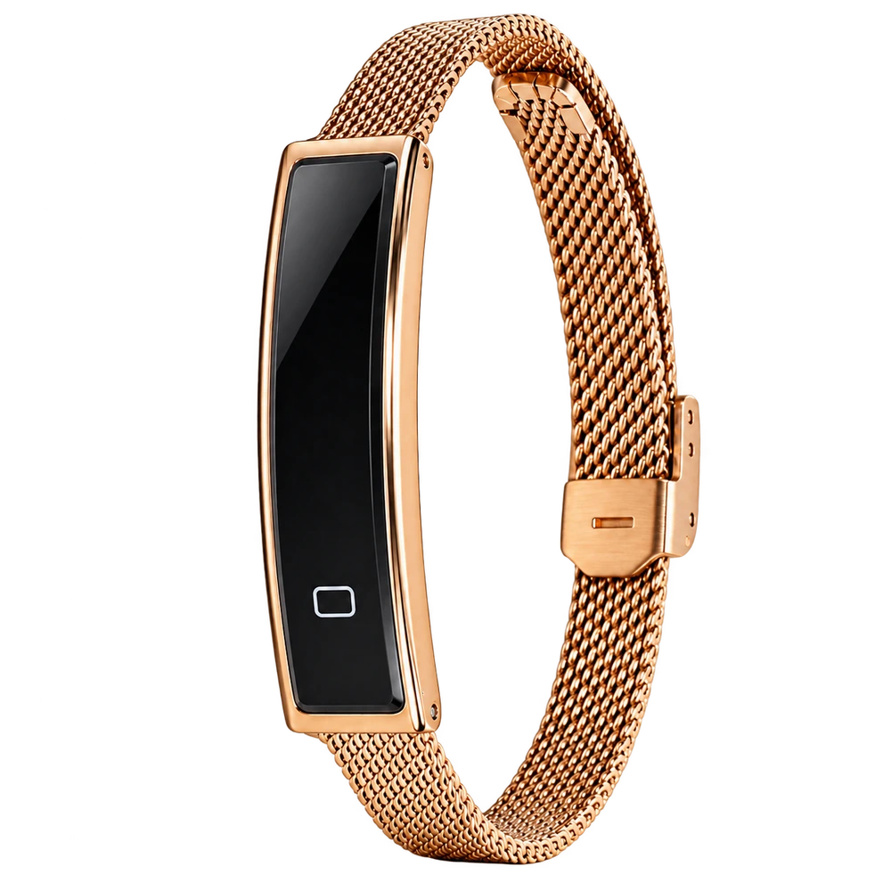 AVIO Aurum gold metal mesh band